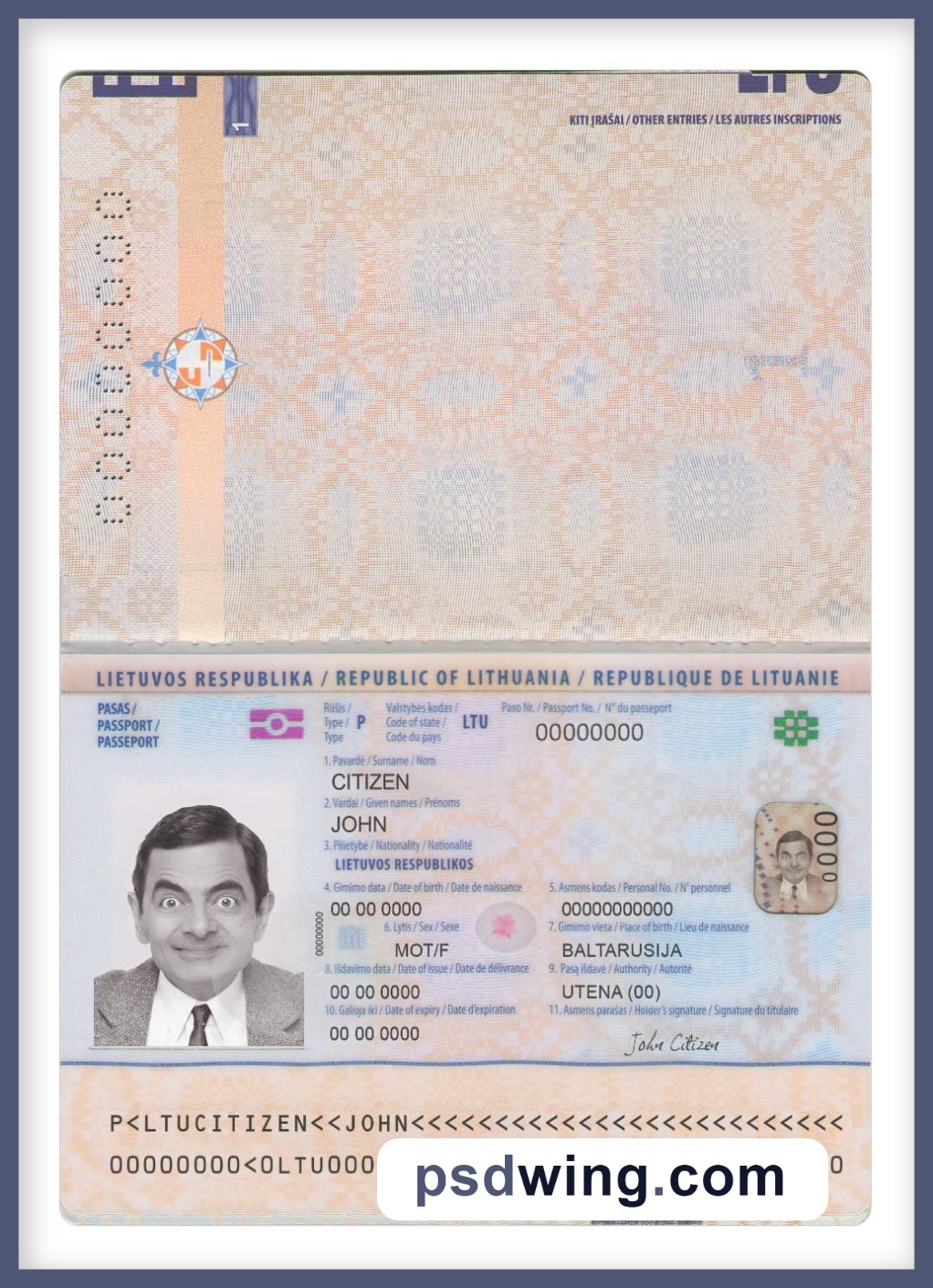 Lithuania Passport New 2021-Present